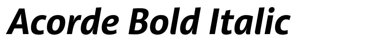 Acorde Bold Italic